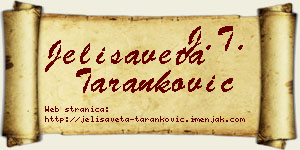 Jelisaveta Taranković vizit kartica